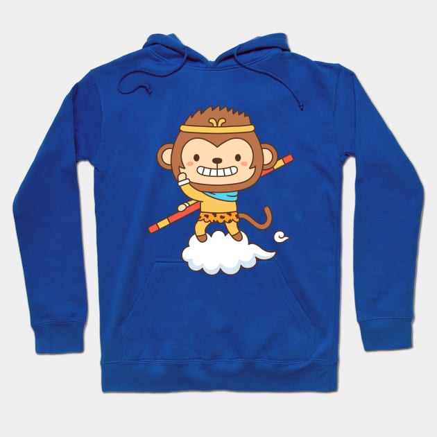 Cute Monkey King Sun Wukong Hoodie by rustydoodle